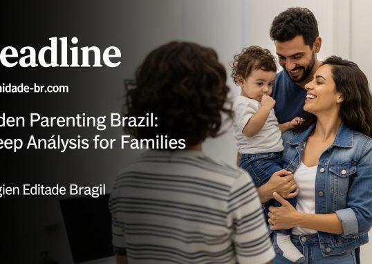 A Brazilian family sits together at home planning their week, reflecting the article's focus on parenting dynamics in Br