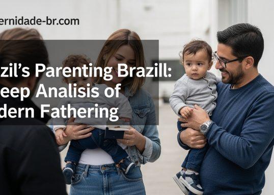 Father and child playing together in a Brazilian home, illustrating modern parenting in Brazil.