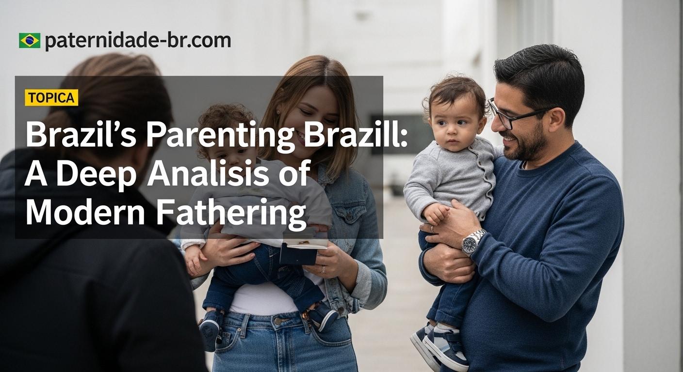 Father and child playing together in a Brazilian home, illustrating modern parenting in Brazil.