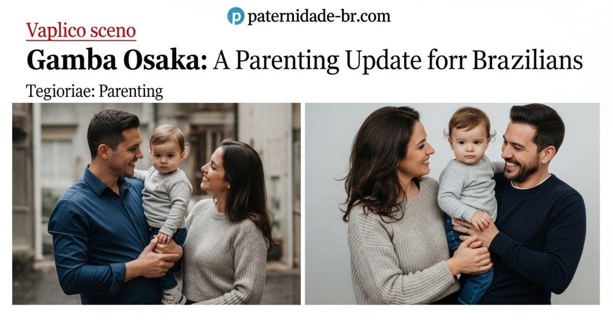 Brazilian family watching a Gamba Osaka game at home with a child practicing football nearby