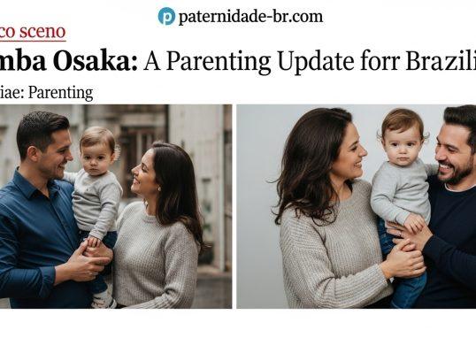 Brazilian family watching a Gamba Osaka game at home with a child practicing football nearby