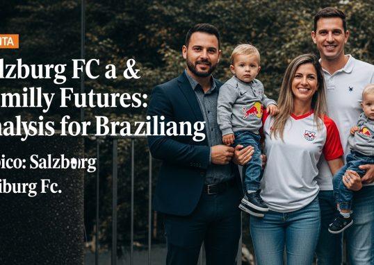 Family watching a youth soccer match with a Salzburg FC banner in the background.