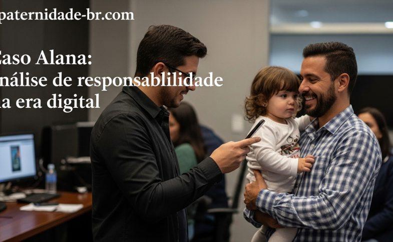 Editor de paternidade revisando fontes de cobertura de caso Alana em um ambiente doméstico, com foco em educação e limit