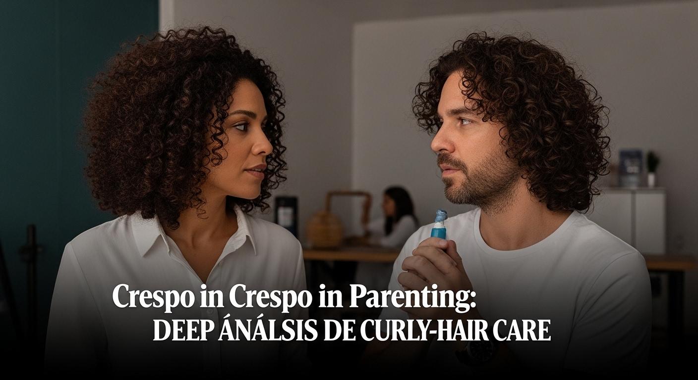Parent and child with crespo curly hair care routine at home in Brazil.