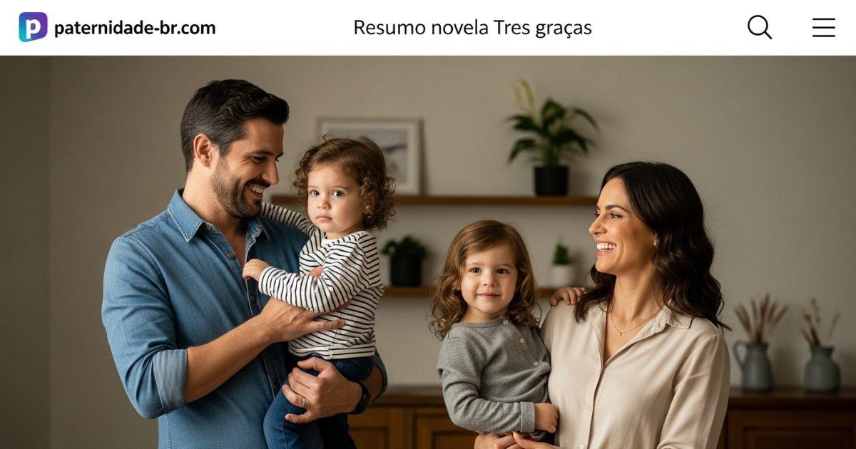 Editorial collage of a Brazilian family watching television and discussing parenting themes.