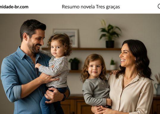 Editorial collage of a Brazilian family watching television and discussing parenting themes.