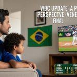 Brazilian family watching WBC final together